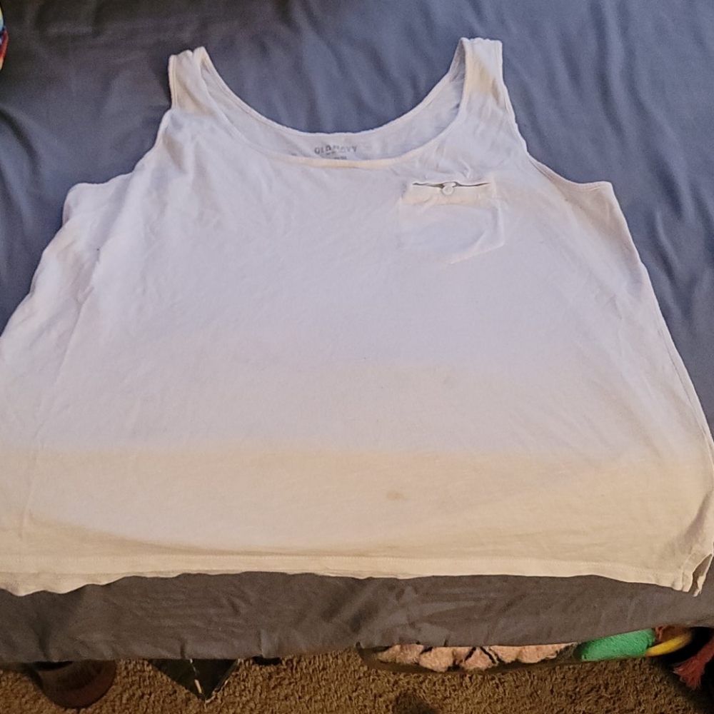 A little stained. For tie dye